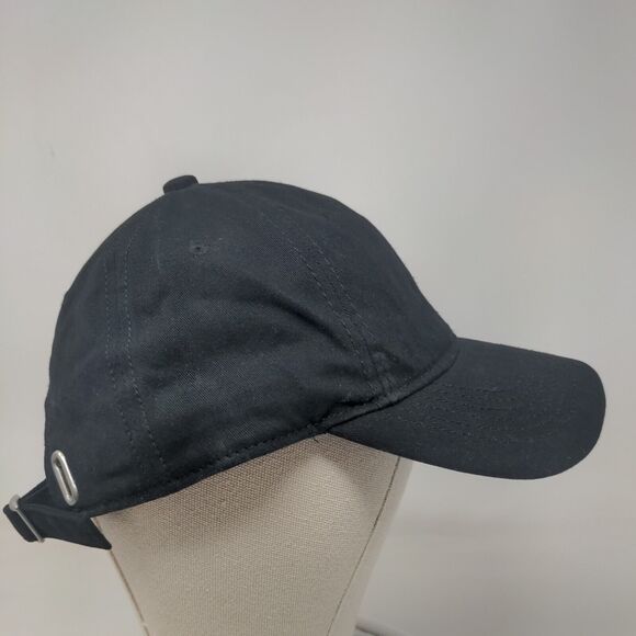 Unbranded Slideback Hat Black One Size Adjustable Vented Holes 6 Panel Blank - Picture 4 of 7
